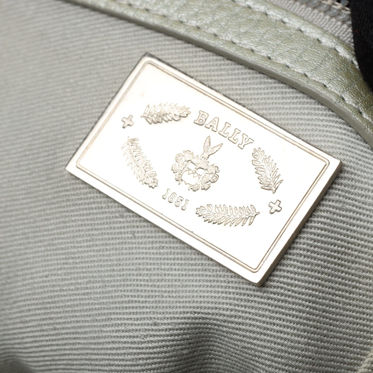 White And Grey Canvas Satchel Bag