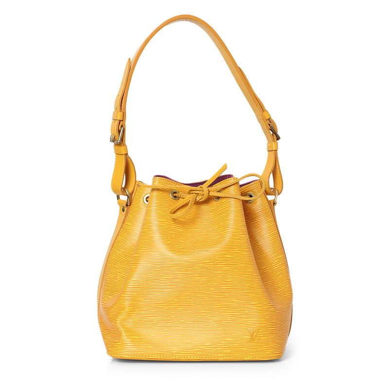 Louis Vuitton Yellow EPI Leather Petit Noé Bag