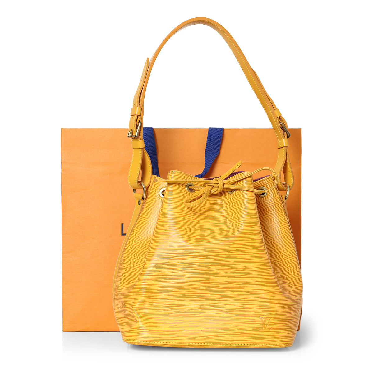 Yellow EPI Leather Petit Noé Bag
