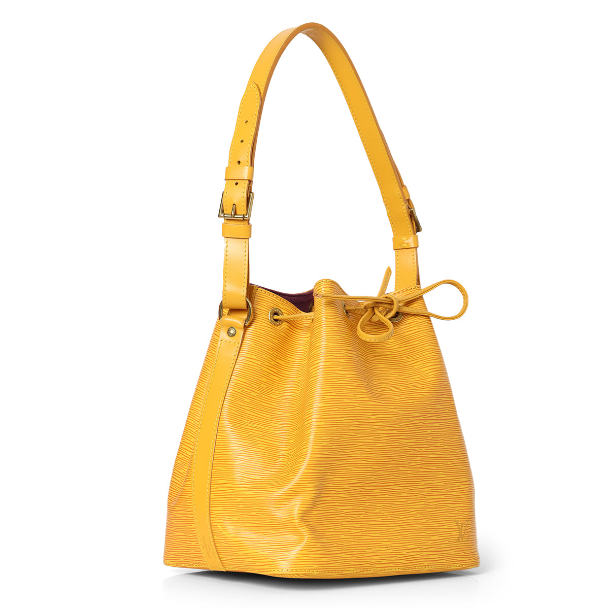 Yellow EPI Leather Petit Noé Bag