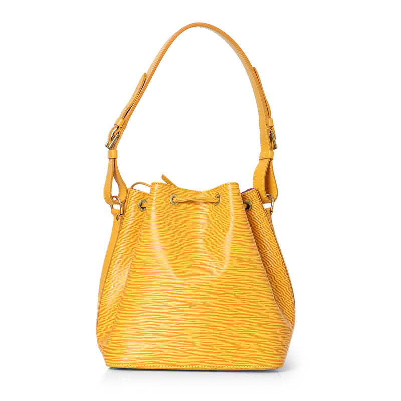 Pre loved Louis Vuitton Yellow EPI Leather Petit Noé Bag