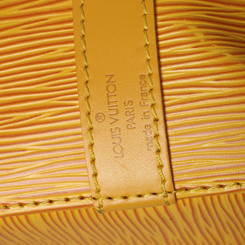 Women louis vuitton yellow epi leather petit noé bag price