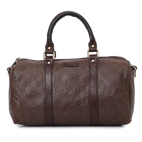 Guccissima Brown Bamboo Bar Small Tote Bag