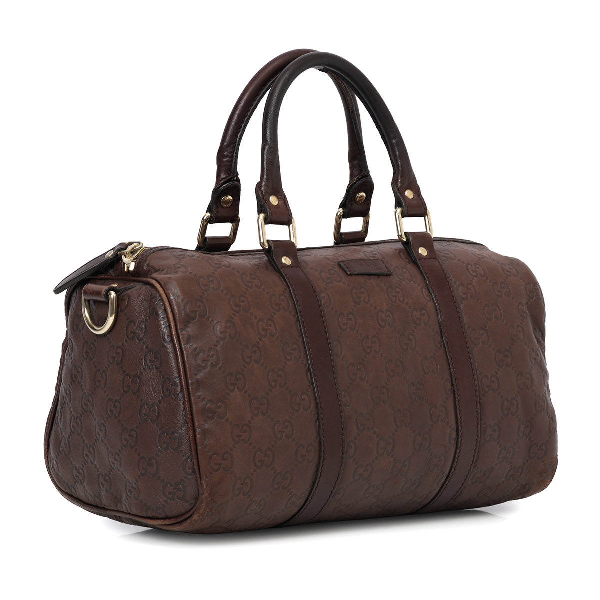 Guccissima Brown Bamboo Bar Small Tote Bag