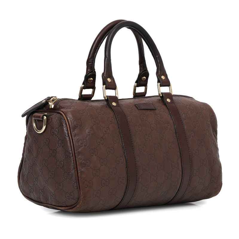 Small Brown Gucciissima Joy Boston Bag