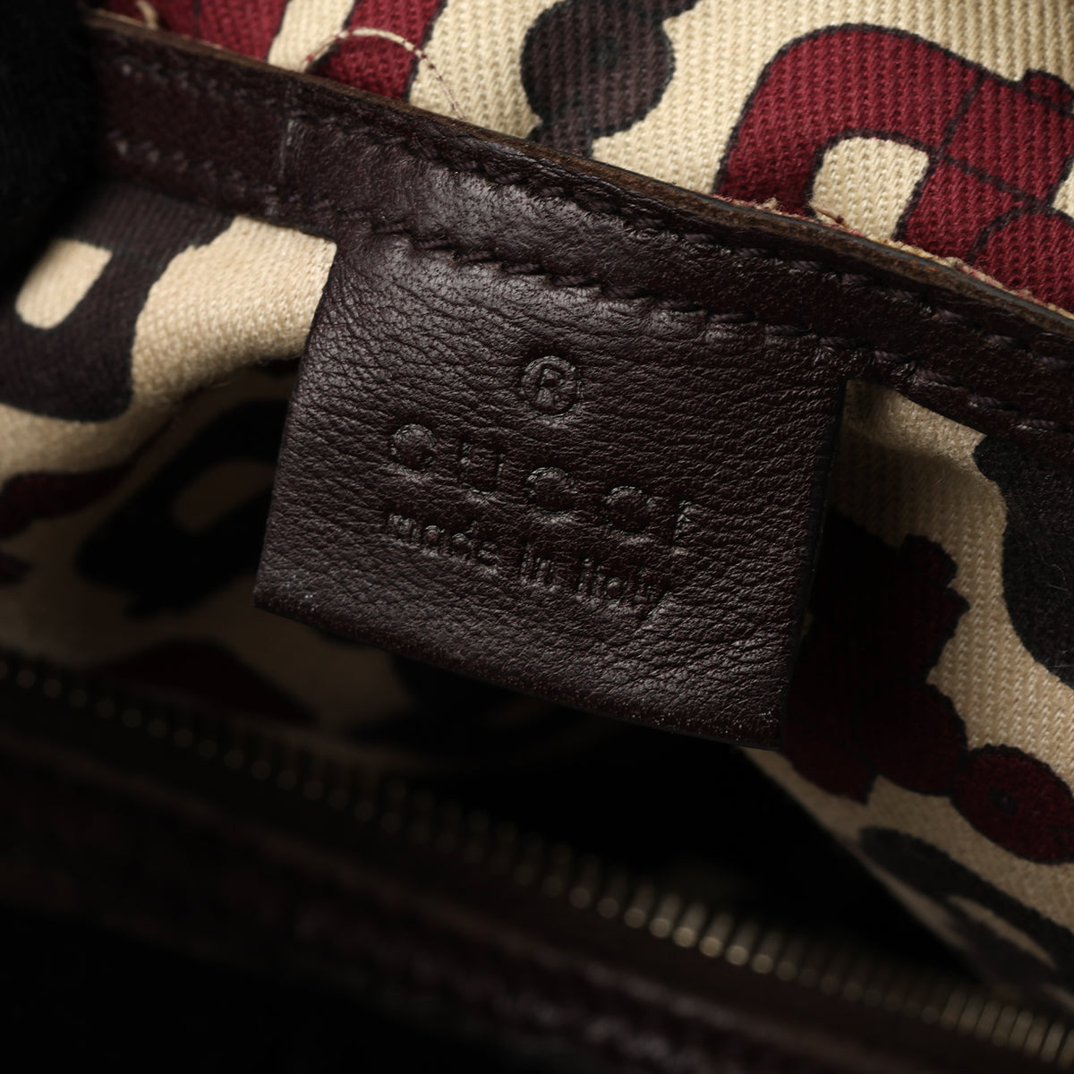 Guccissima Brown Bamboo Bar Small Tote Bag
