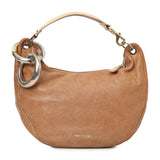 Tan Python Handle Sky Shoulder Bag