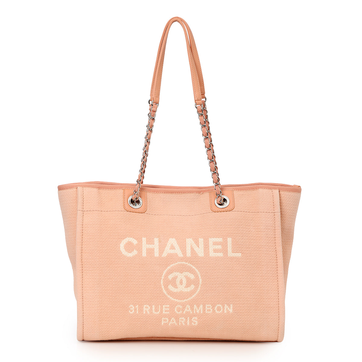 Pink Canvas Small Deauville Tote