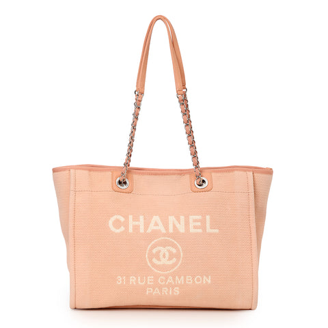 Pink Canvas Small Deauville Tote