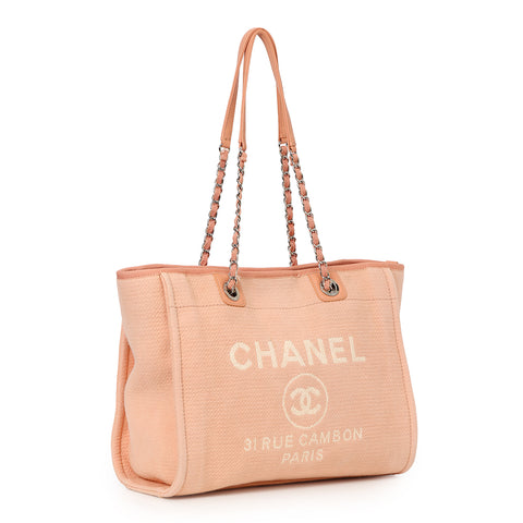 Pink Canvas Small Deauville Tote