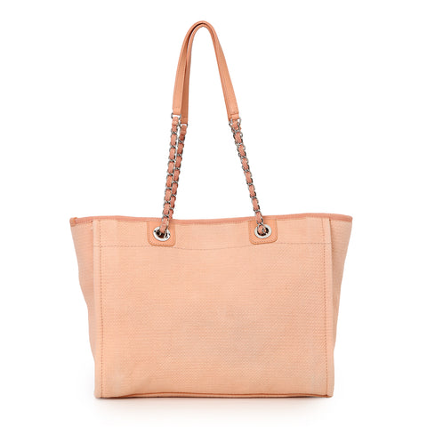 Pink Canvas Small Deauville Tote