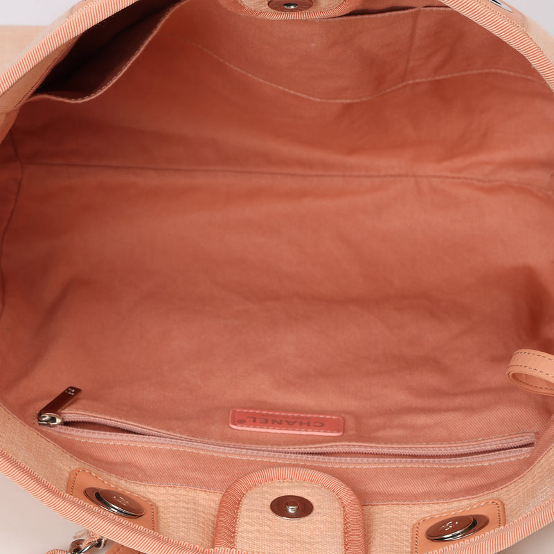 Pink Canvas Small Deauville Tote