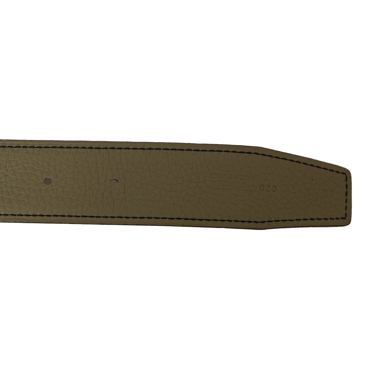 H Belt Buckle & Grey, Tan Reversible Leather Strap 32