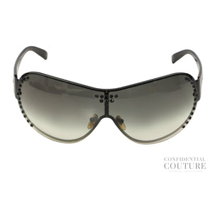 Mask Black Frame Sunglasses