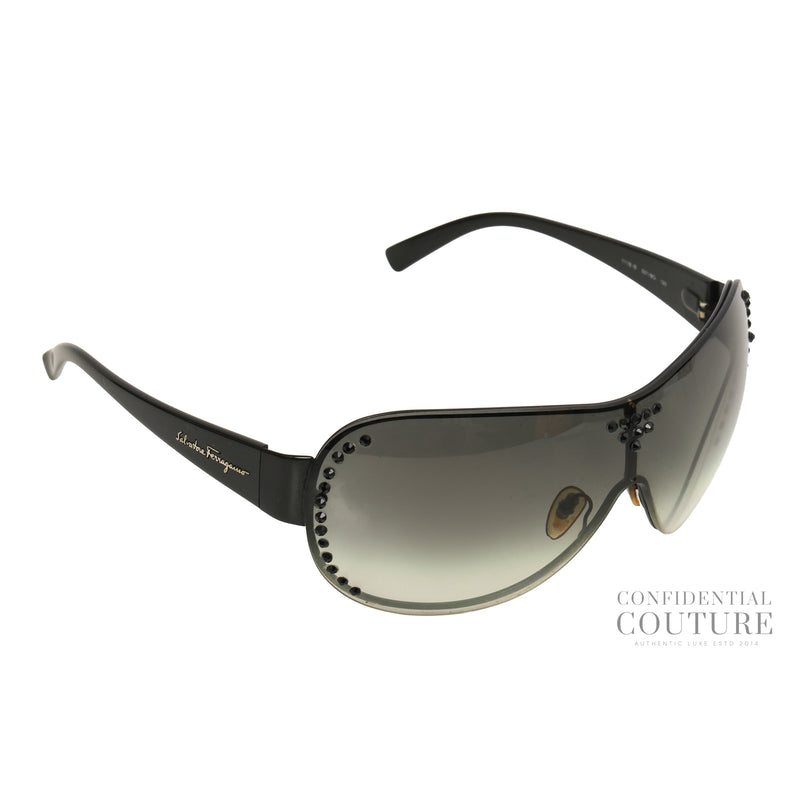 Mask Black Frame Sunglasses