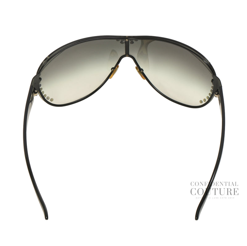 Mask Black Frame Sunglasses