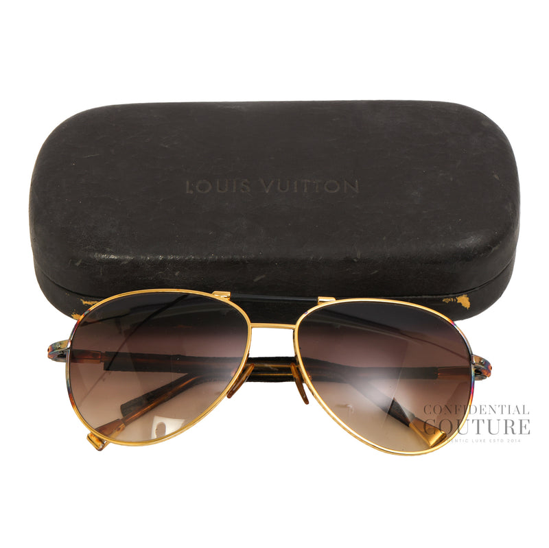 Damier Ebene Conspiration Pilote Aviator sunglasses (Model Z0202U)