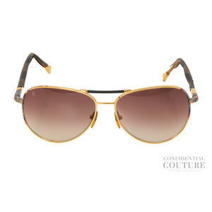 Damier Ebene Conspiration Pilote Aviator sunglasses (Model Z0202U)