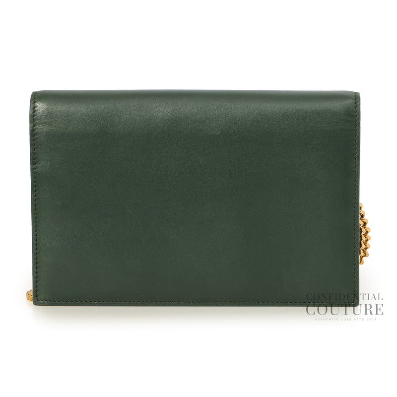 Kate Tassel Green Smooth Leather