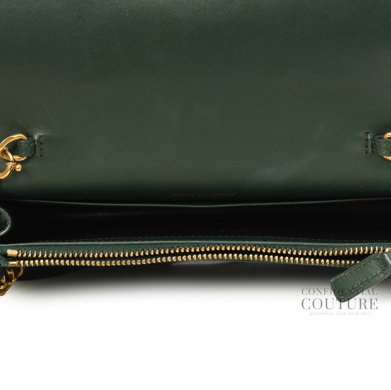 Kate Tassel Green Smooth Leather