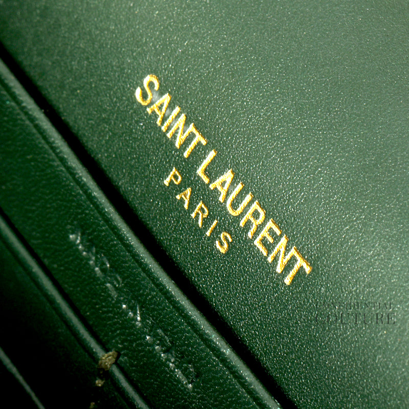 Kate Tassel Green Smooth Leather
