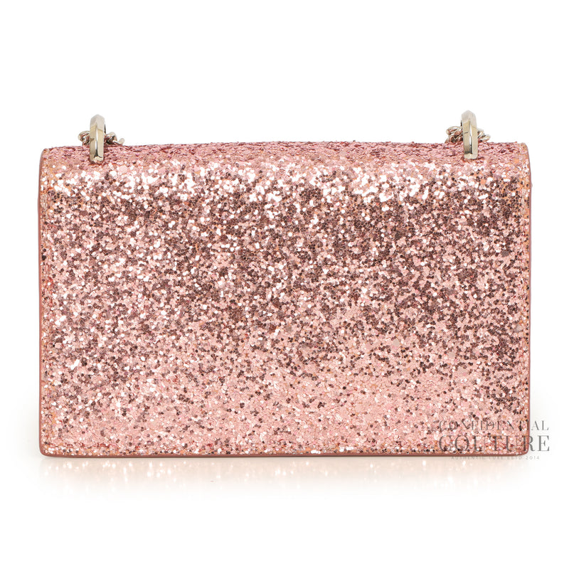Leni Corse Pink Glitter Chain Crossbody Bag
