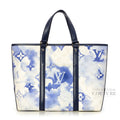 Blue Monogram Watercolor Weekend Tote GM