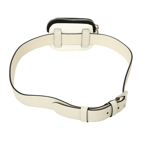 Saffiano Leather And Nylon Pouch Belt Size: 32