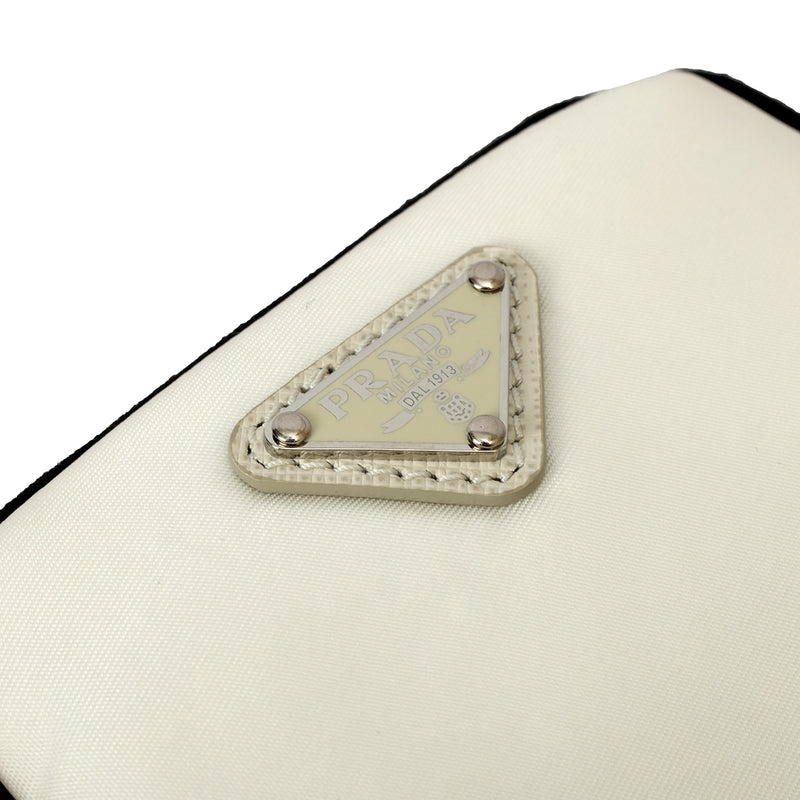 Prada Saffiano Leather And Nylon Pouch Belt Size: 32