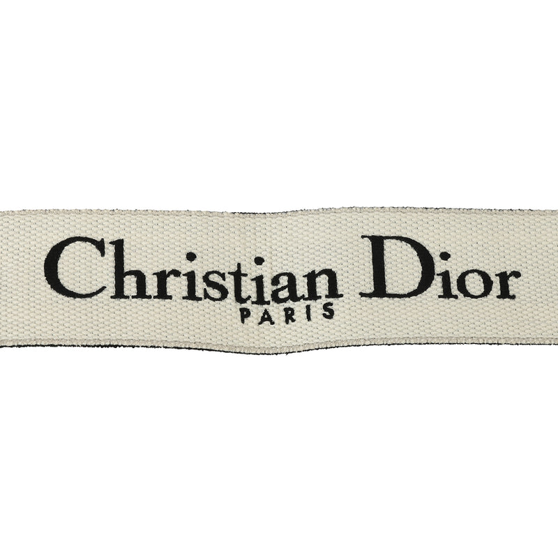 Christian Dior Black Christian Dior Embroidery Strap One Size
