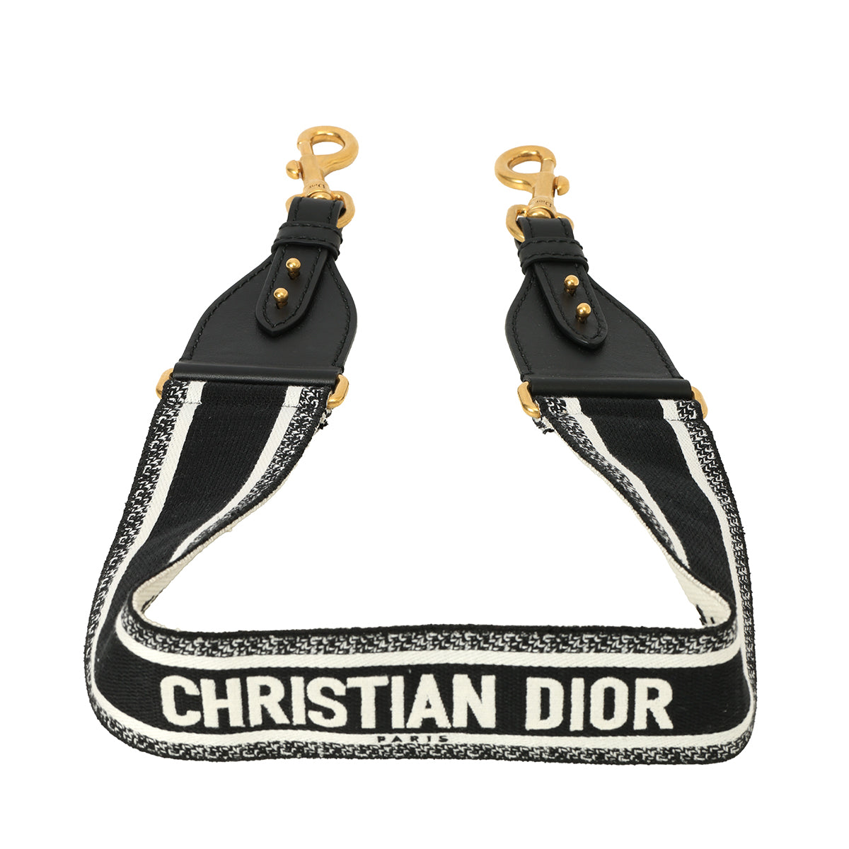 Black Christian Dior Embroidery Strap One Size