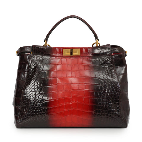 Lconic Peekaboo Tie and Dye Rogue Crocodile Large Bag