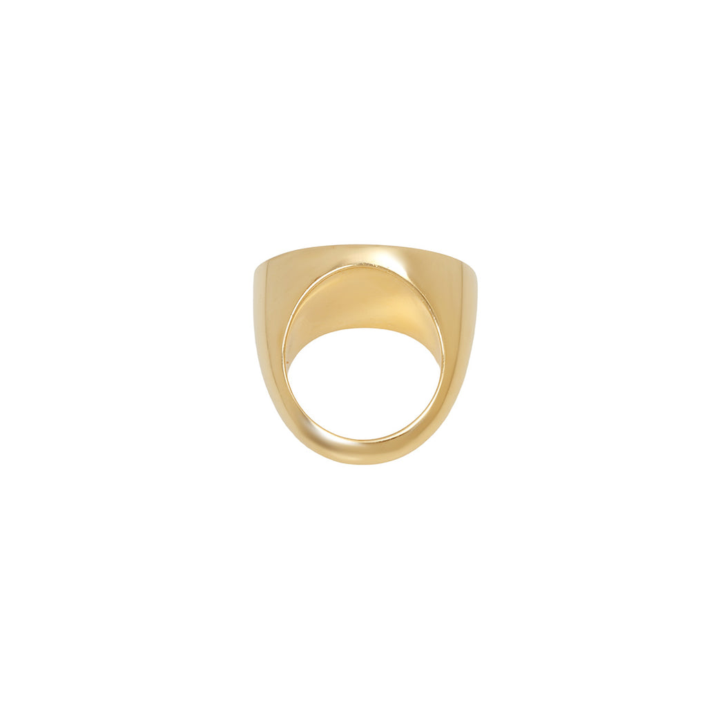 Shop Preloved Burberry Gold-Plated EKD Signet Ring – 100