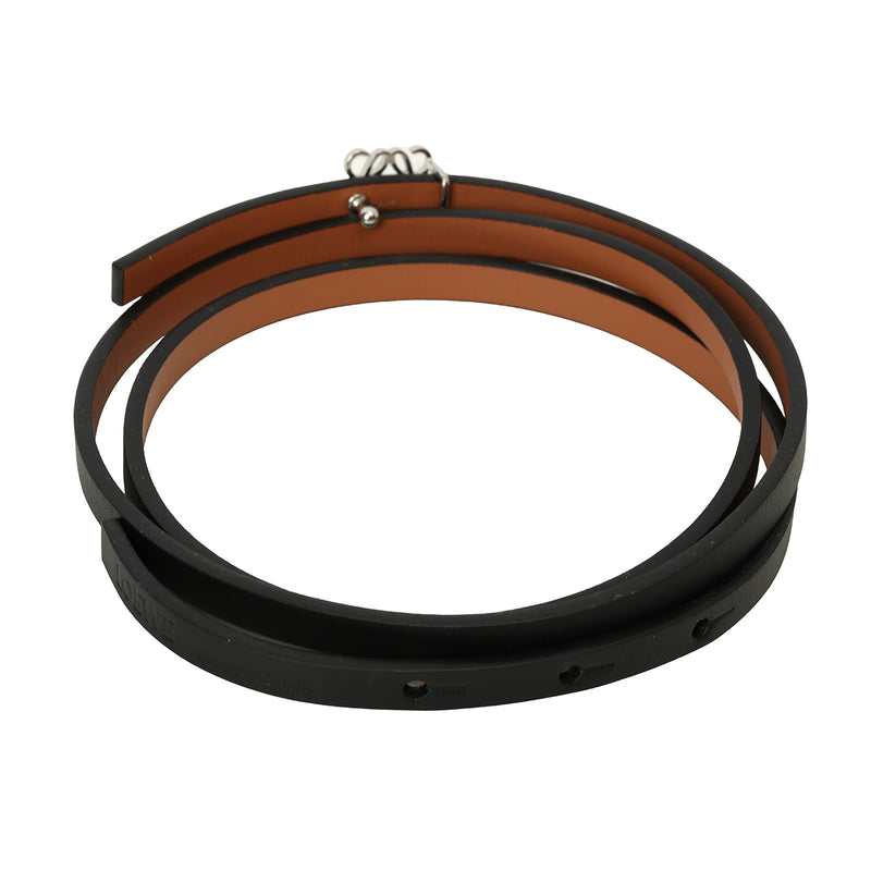 Pre loved loewe reversible black and tan belt sale