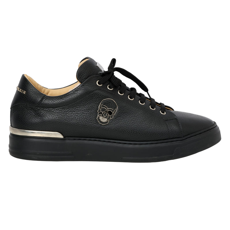 Philipp Plein Leather Lo-Top Sneakers The $Skull TM Size-45