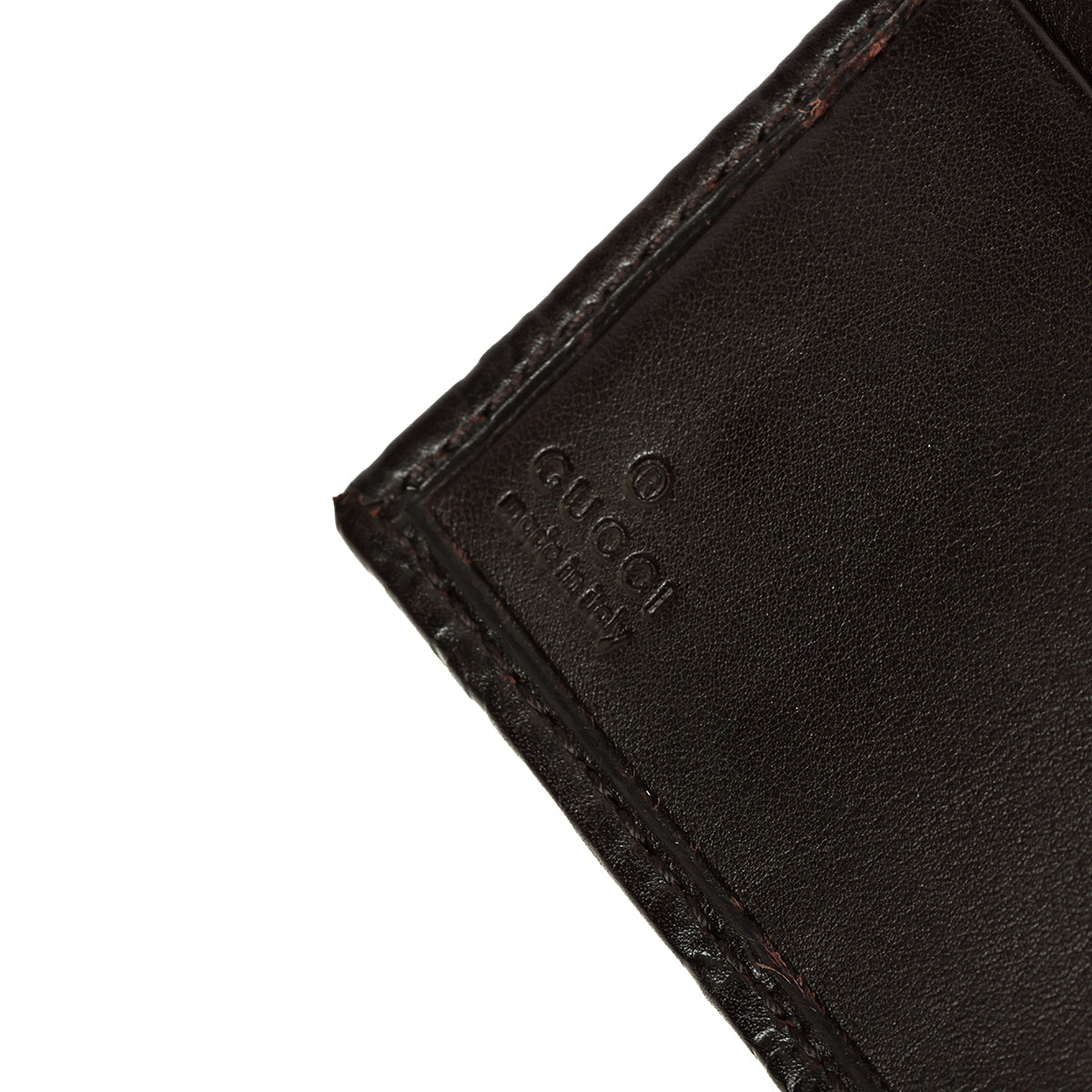 Black Guccissima Leather Interlocking G Charm French Wallet One Size