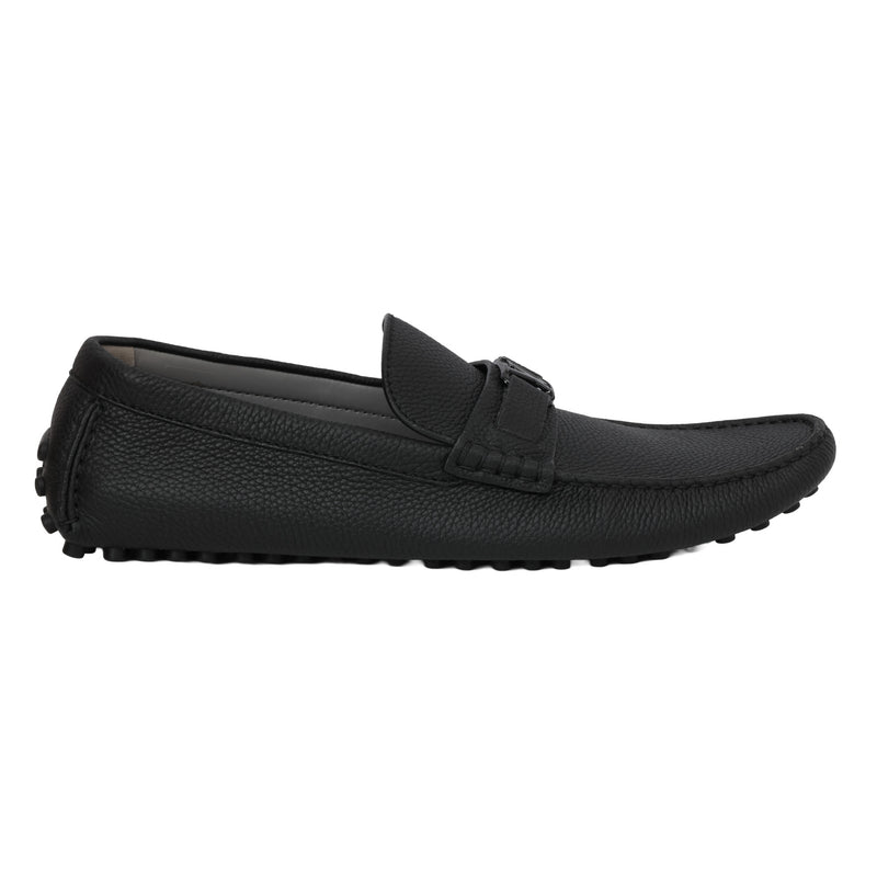 Pre loved Louis Vuitton Black Hockenheim Moccasin- 11