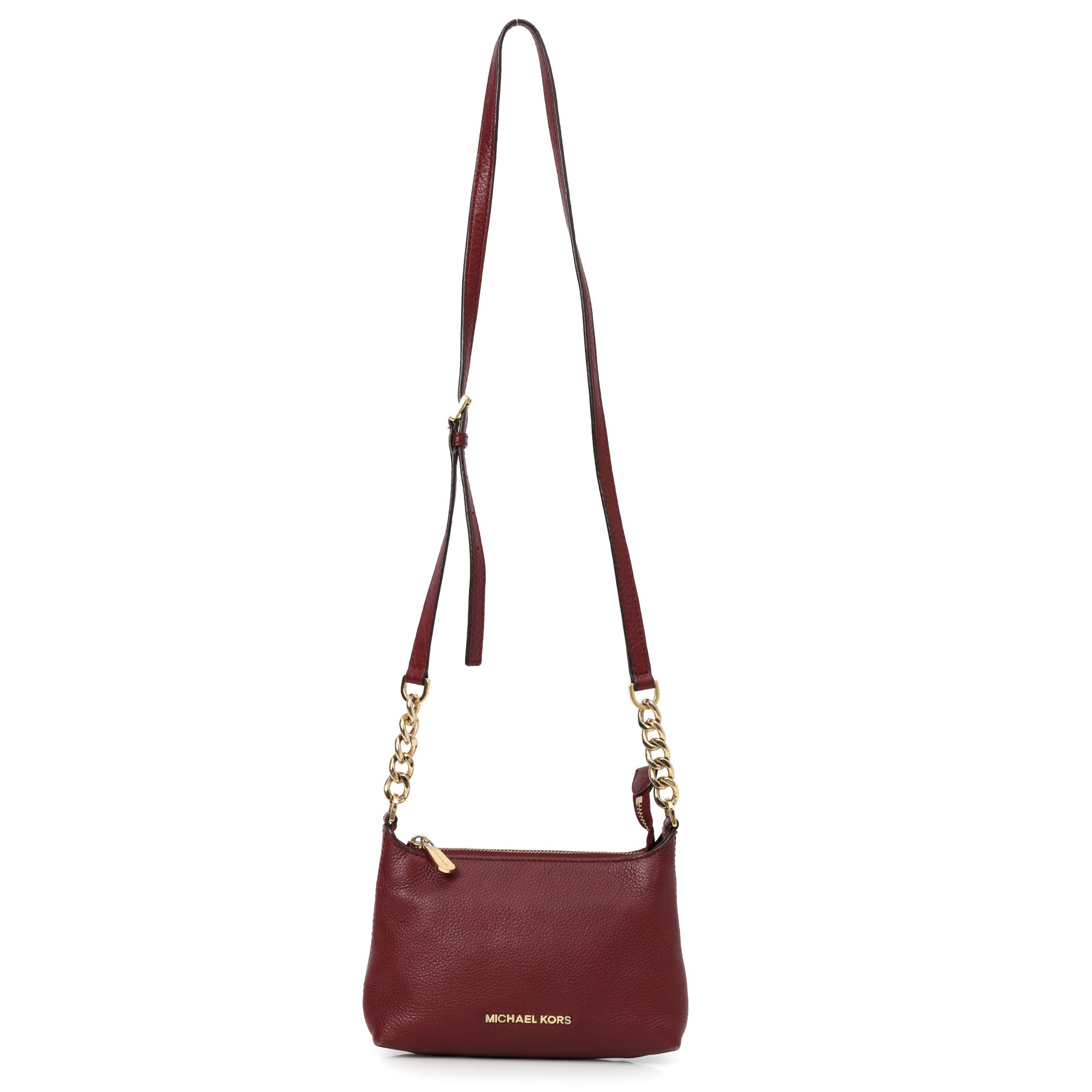 Wine Leather Crossbody Bag