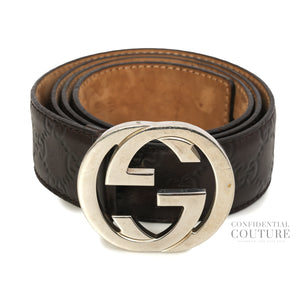 GG Guccissima Brown Leather Belt | 95/38