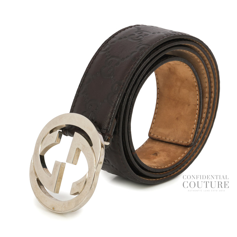 GG Guccissima Brown Leather Belt | 95/38