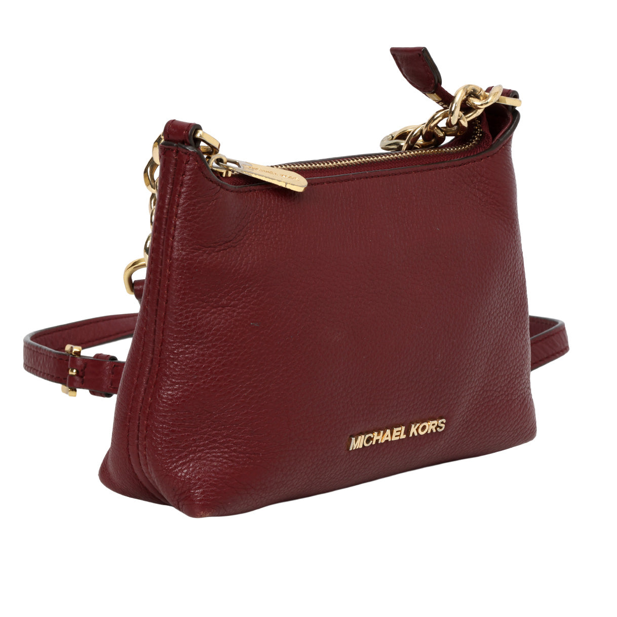 Wine Leather Crossbody Bag