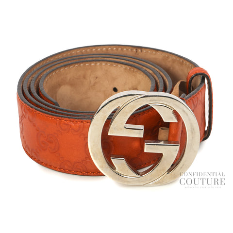 GG Guccissima Rust Leather Belt | 95/38