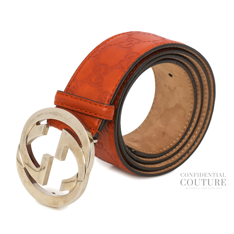 GG Guccissima Rust Leather Belt | 95/38