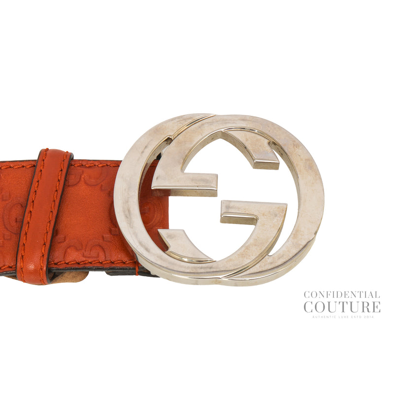GG Guccissima Rust Leather Belt | 95/38