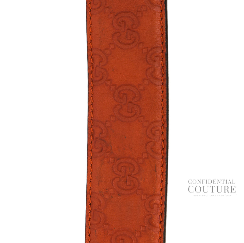 GG Guccissima Rust Leather Belt | 95/38