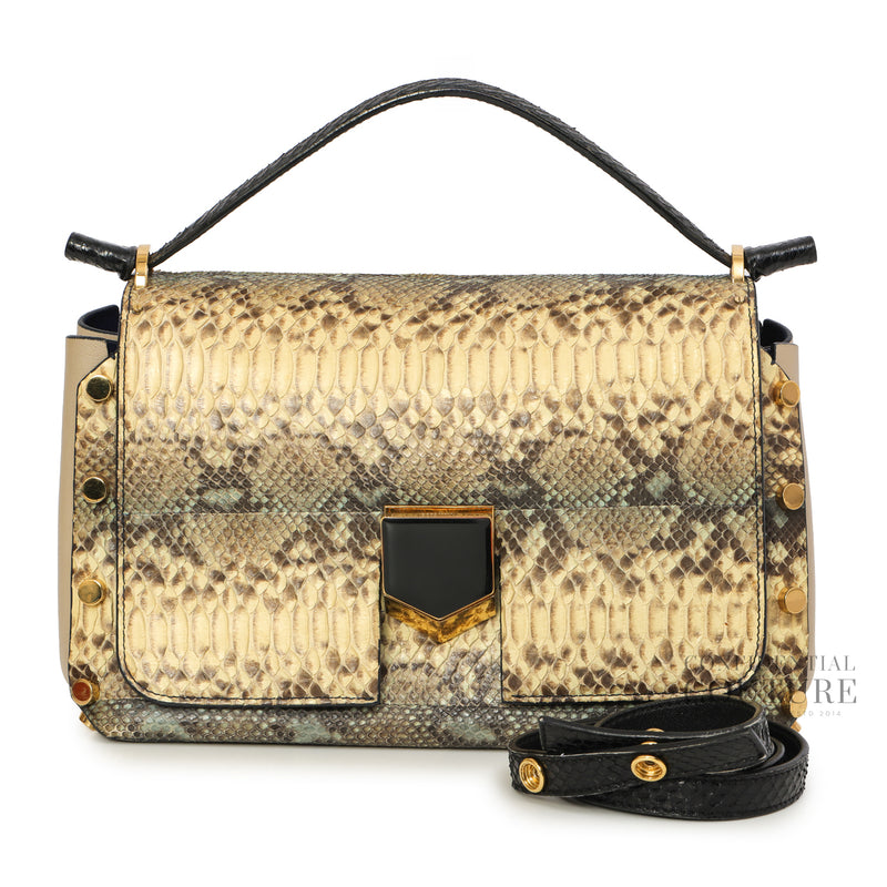 Lockett Multicolor Snakeskin Top Handle Bag