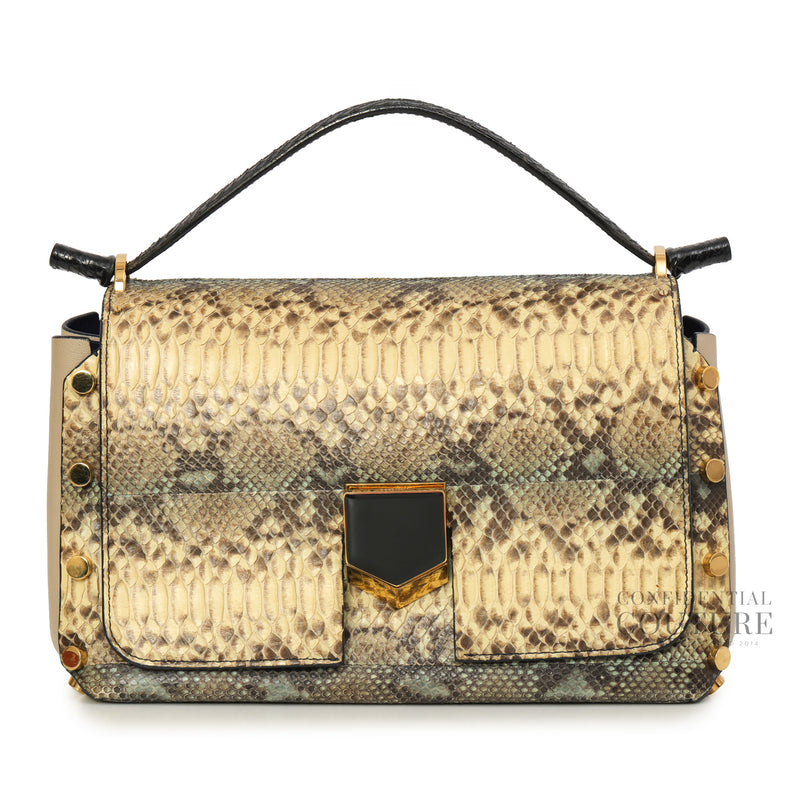 Lockett Multicolor Snakeskin Top Handle Bag