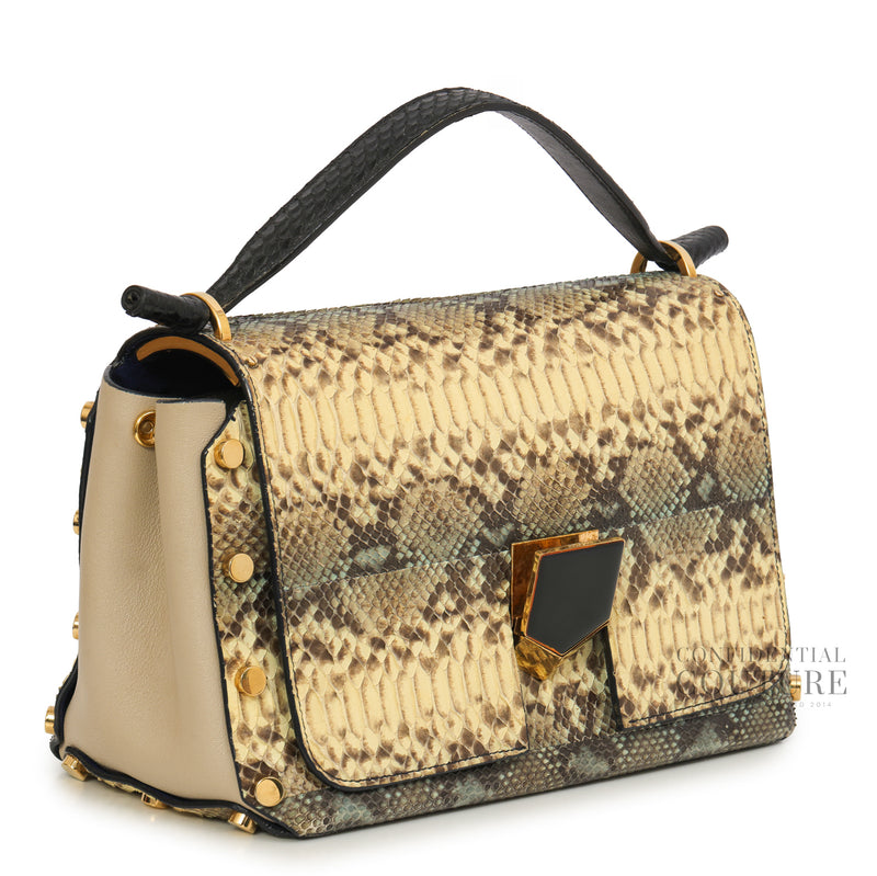 Lockett Multicolor Snakeskin Top Handle Bag
