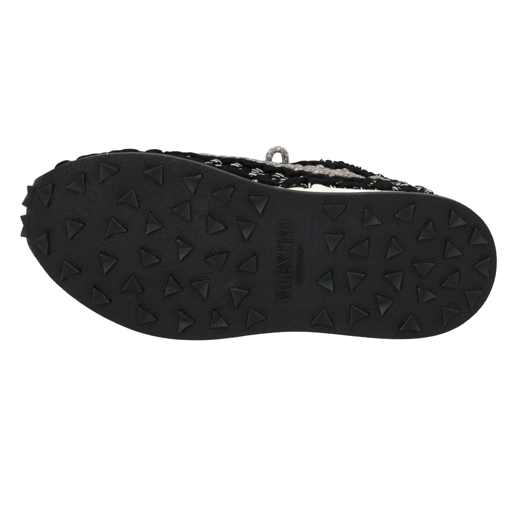 Black/Grey Crochet Fabric Sneakers