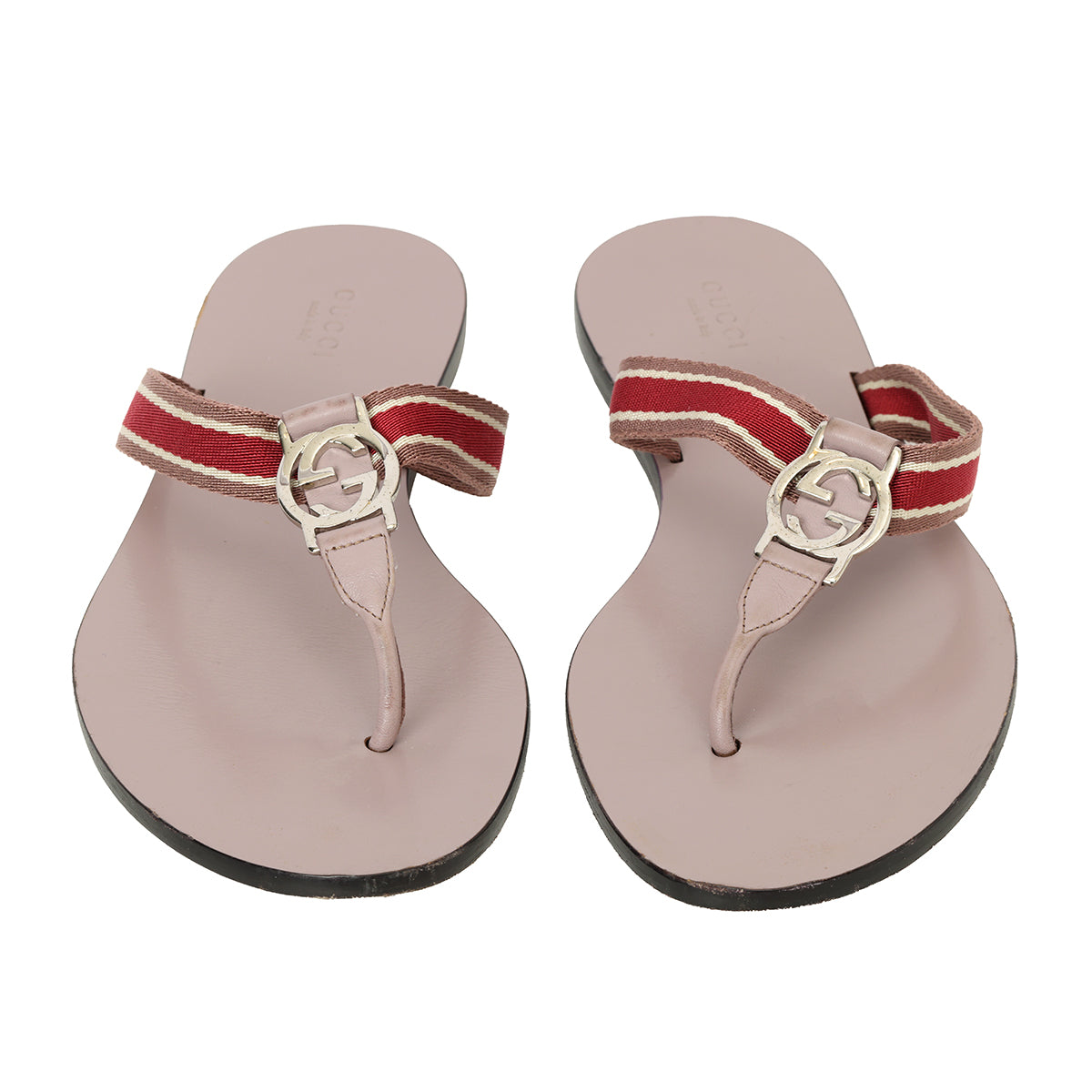 GG Interlocking G Flat Thong Sandals Size: 39